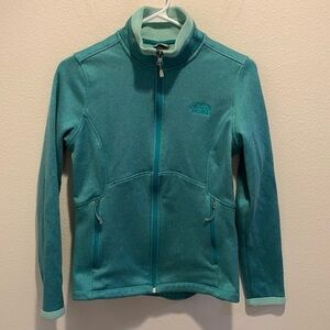 The North Face Womens Jacket. Very Nice. Pretty teal/green&white fleck. Medium. 
